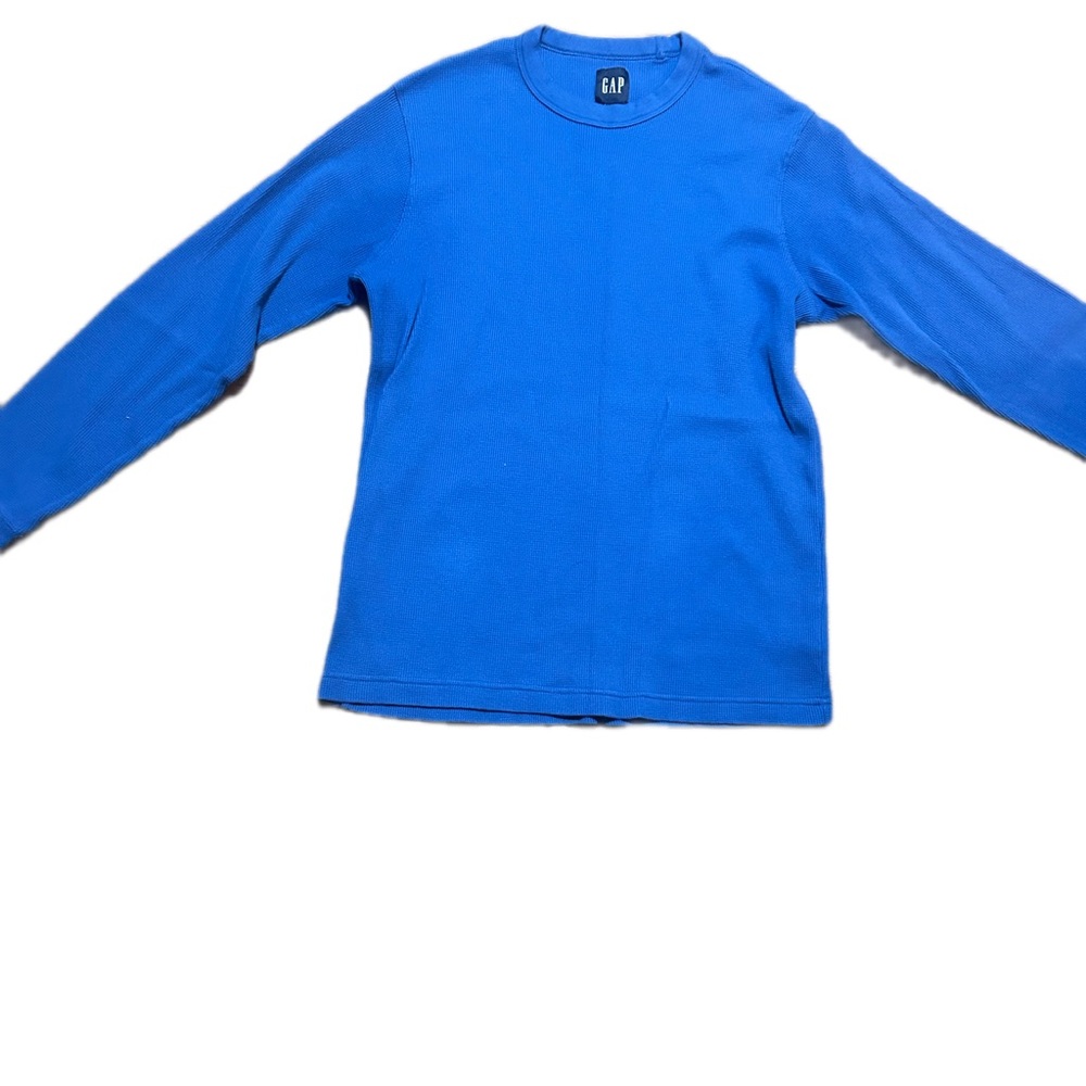 GAP Men's Vibrant Blue Long Sleeve Shirt